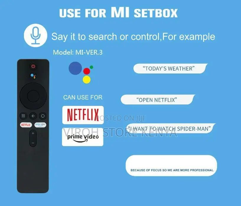 Bluetooth Compatible Voice Remote for Mi Tv Stick/ Smart Box