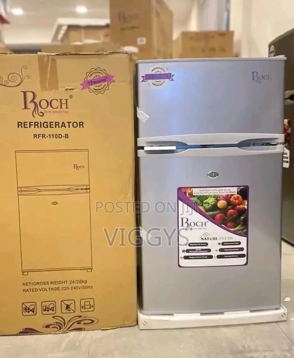 Classic Roch 110 Litres Double Door Fridge