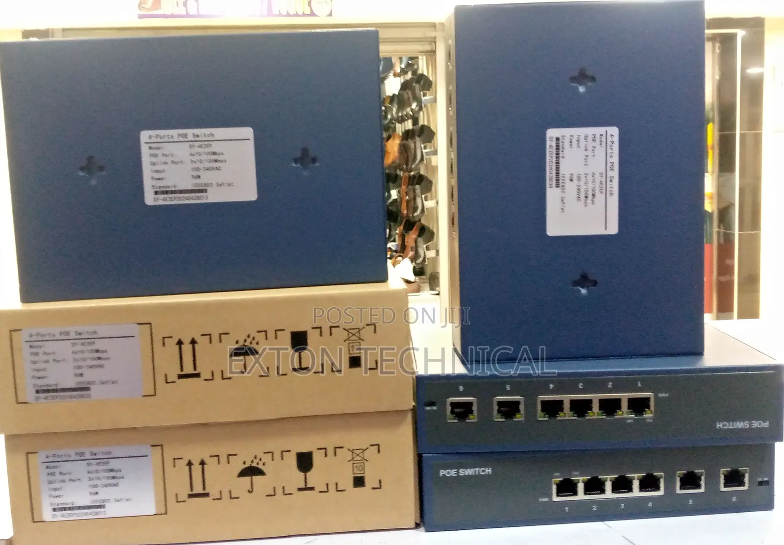 96W Power Poe Switch 4 Port With 2 Uplink Port