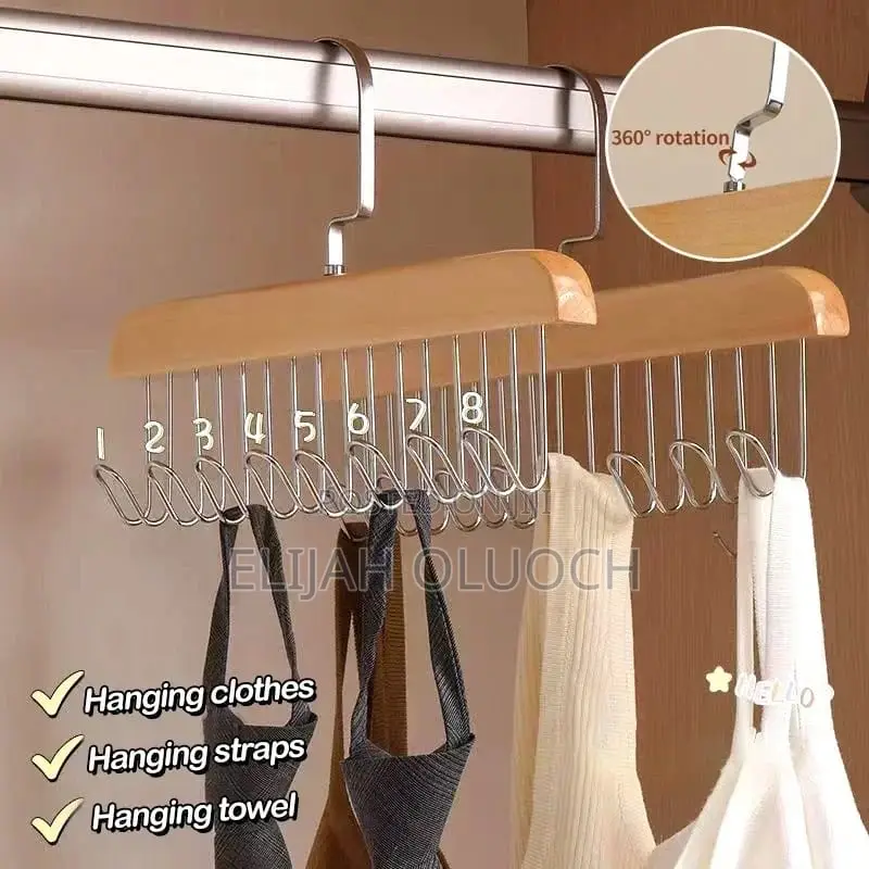 Wooden Plank 8 Hooks Hanger