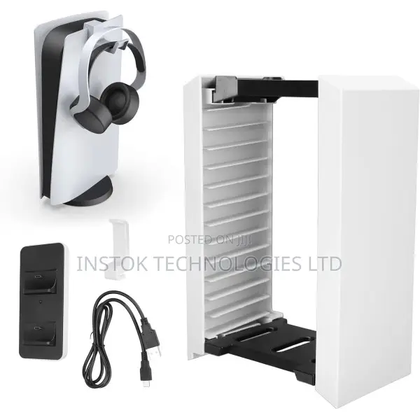 DOBE Vertical Stand With Game Rack Controller Charging Doc
