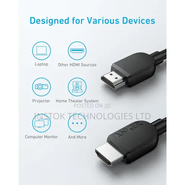 Anker HDMI 2.1 Cable at 60hz 48 GBPS 6ft 1.8M