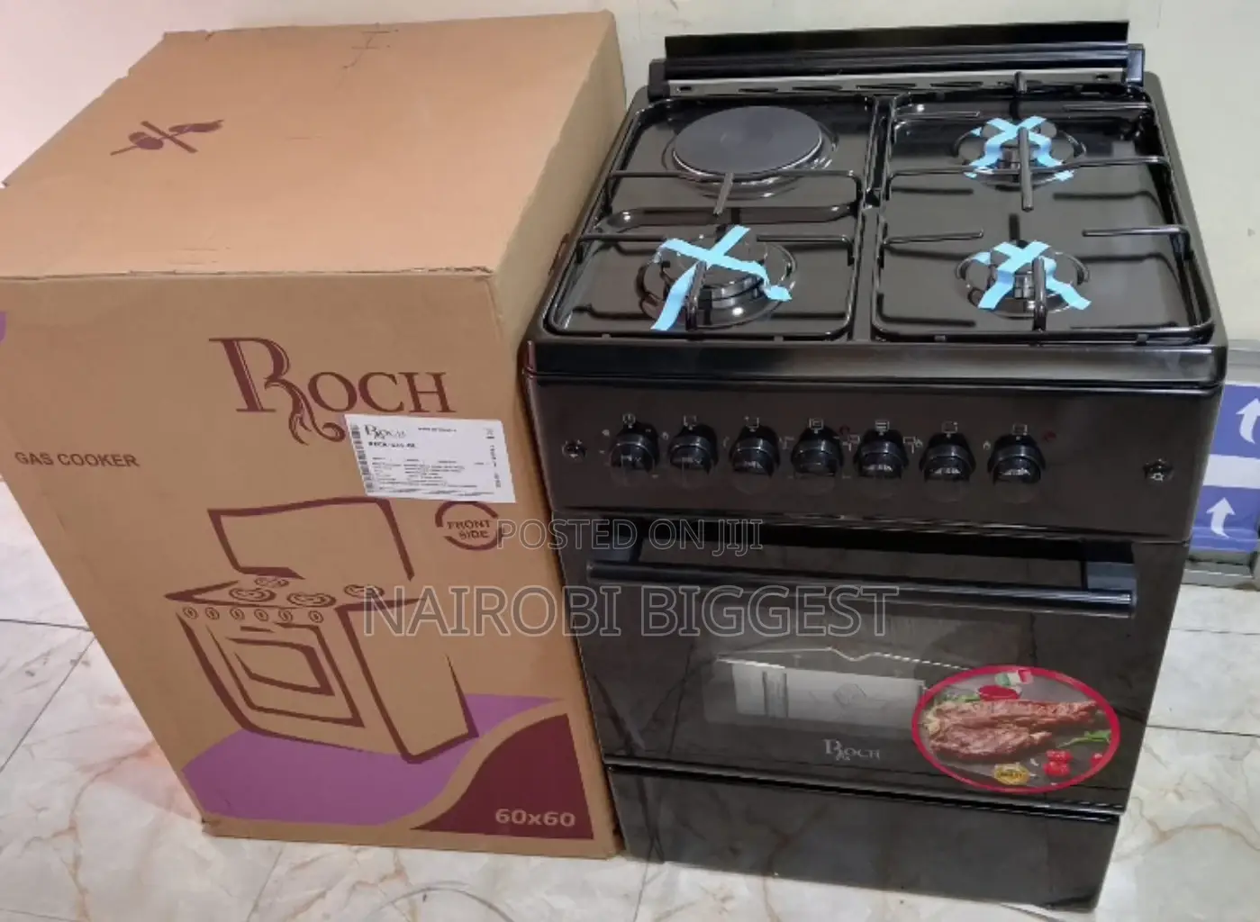 Classic Roch Black 60×60 Standing 3+1 Cooker