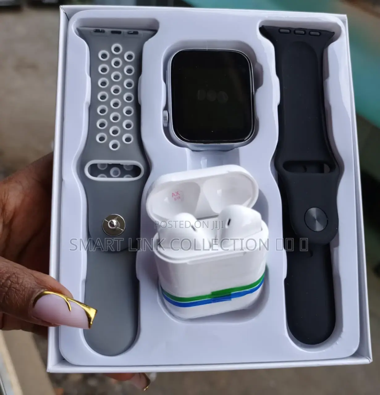 T2 in 1 Strap Smart Watch With Free Earpods