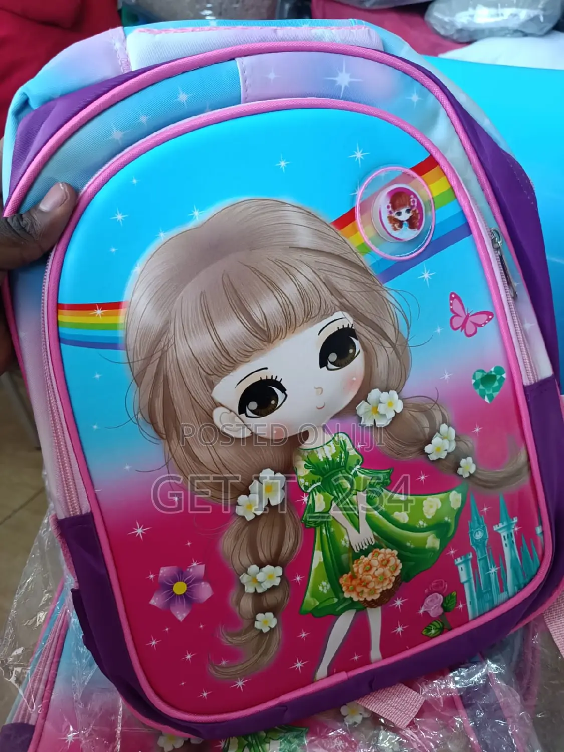 2 in 1 Big Cartoon School Bag (Bag Plus Pouch)