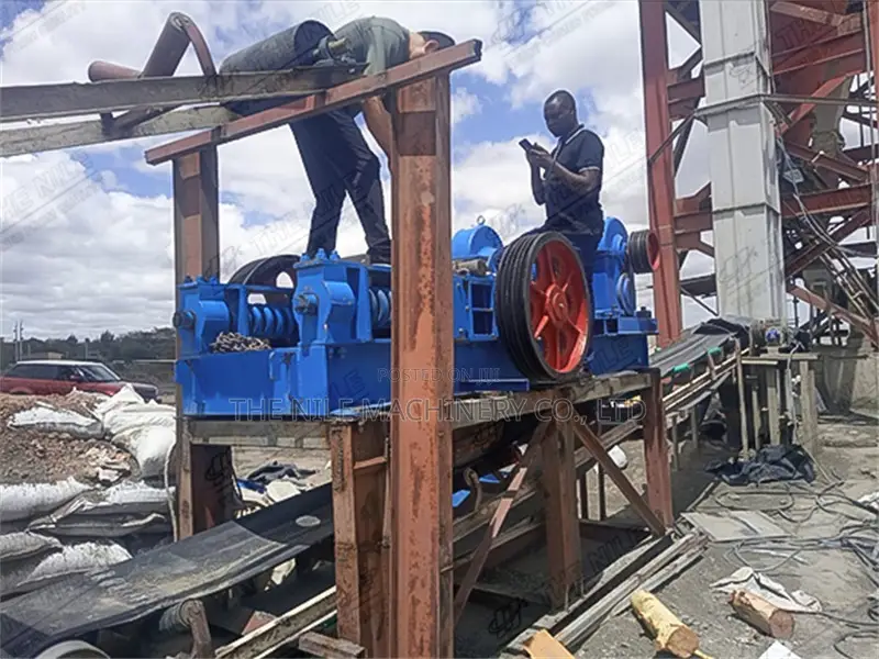 Ore Coal Mine 2-Roller Crusher With Crushing Site Services