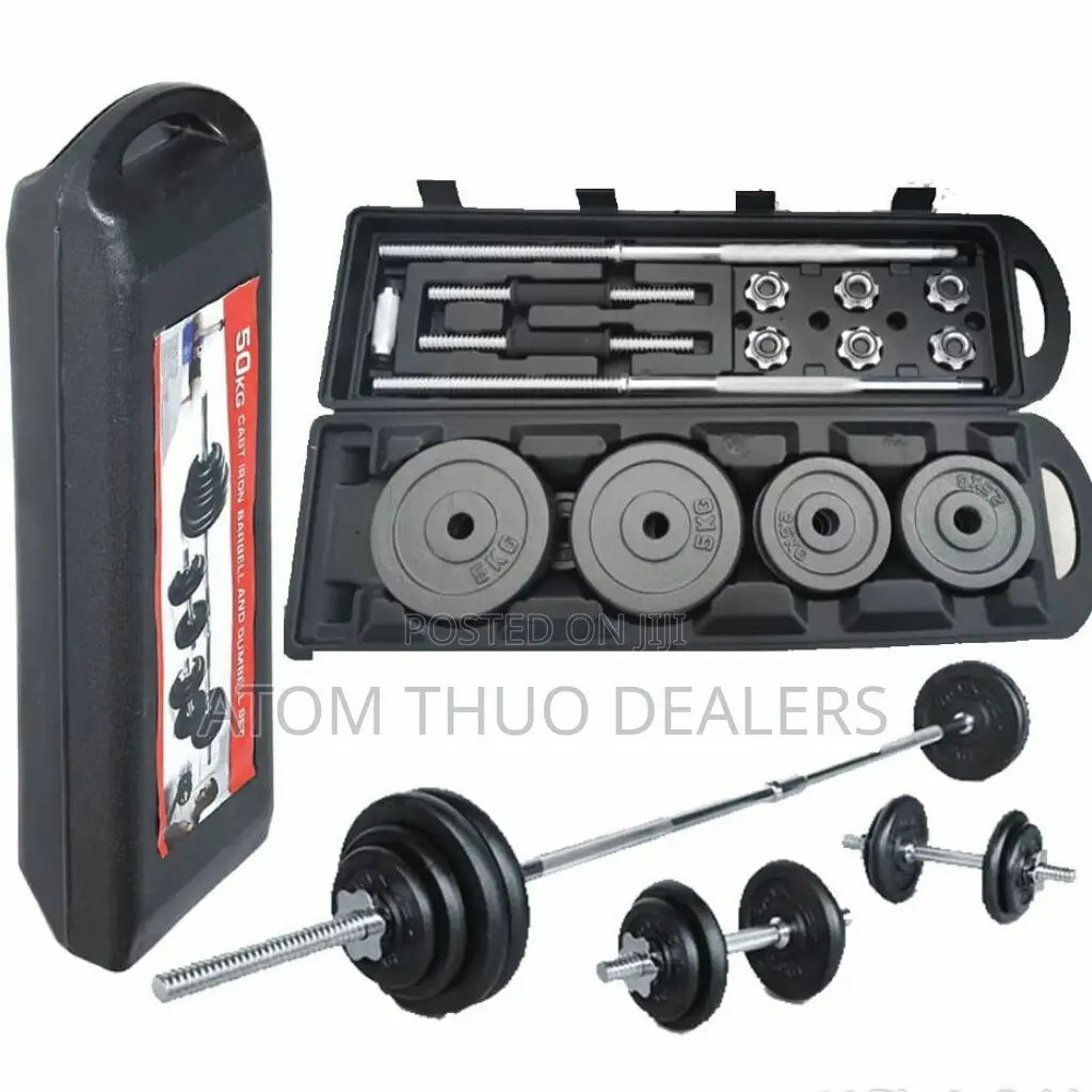 New 50kg/York Barbell and Dumbbell Set