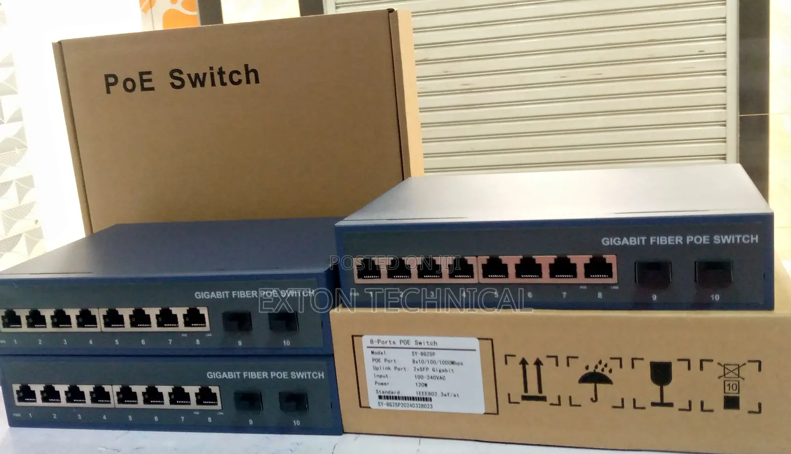 1000mbps 120w Power 8 Port Gigabit Fibre Switch