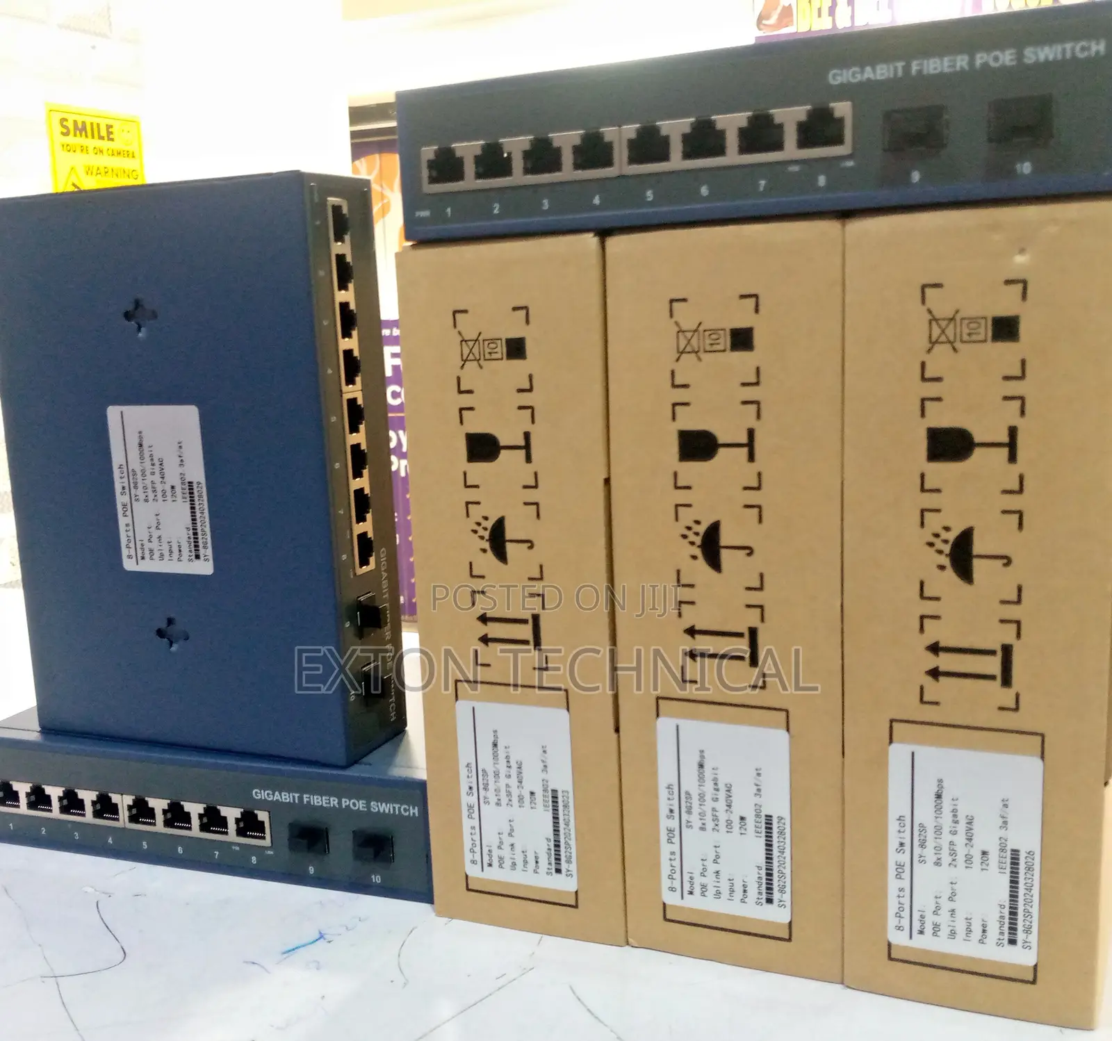8 Port Full Gigabit Poe Switch With 2 Fibre Uplink 120w