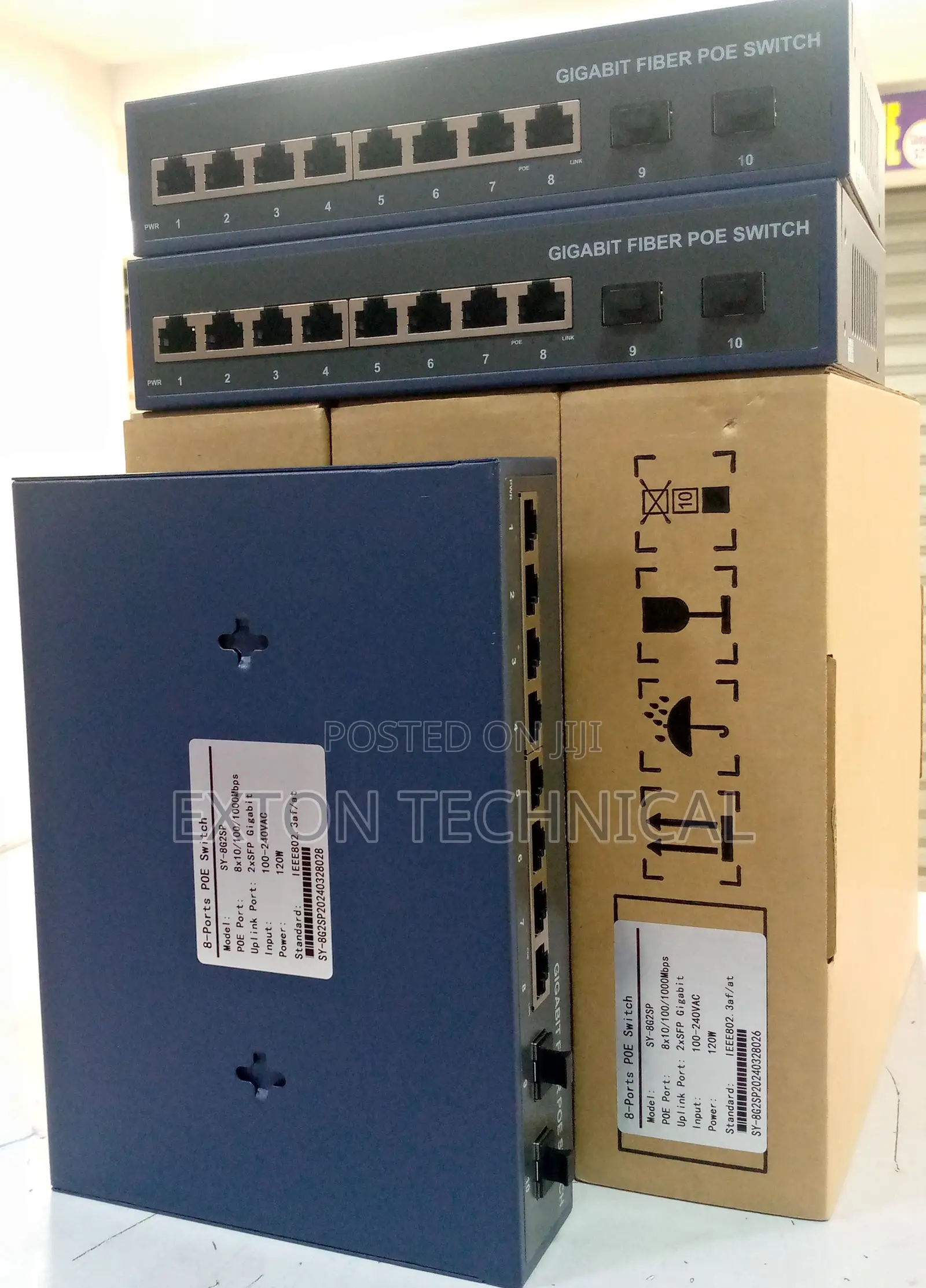 8 Port Gigabit Poe Switch With 2 Uplink Fibre Port 1000mbps
