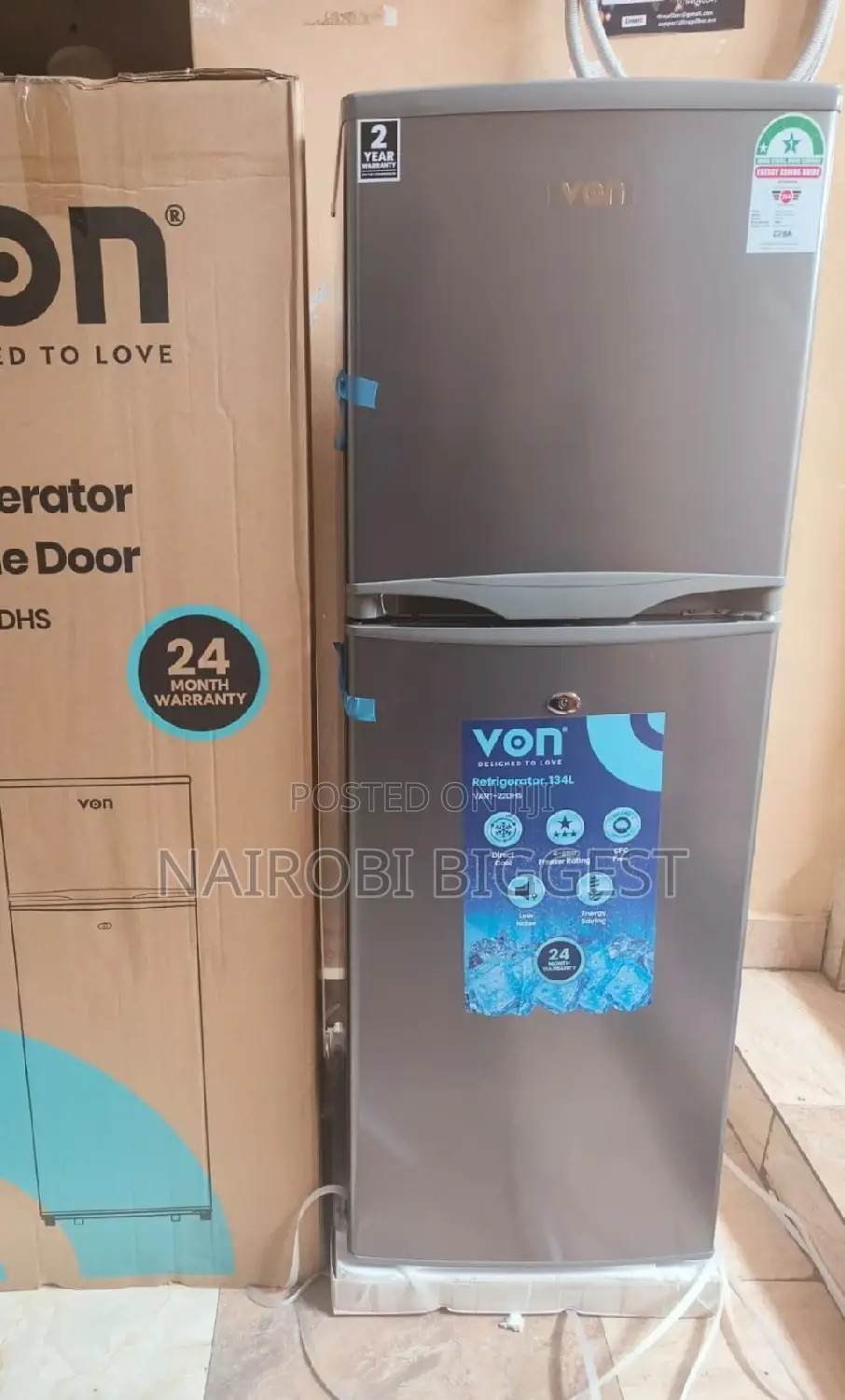 Classic Von 138 Litres Double Door Refrigerator