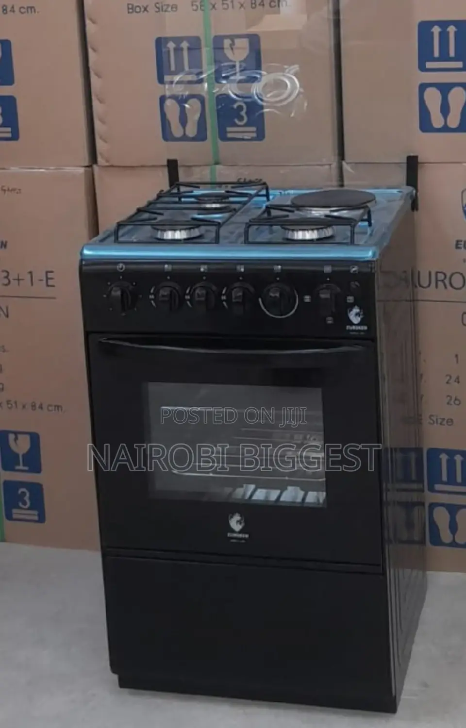 50×55 Euroken 3+1 Standing Cooker With Electric Oven Cooker
