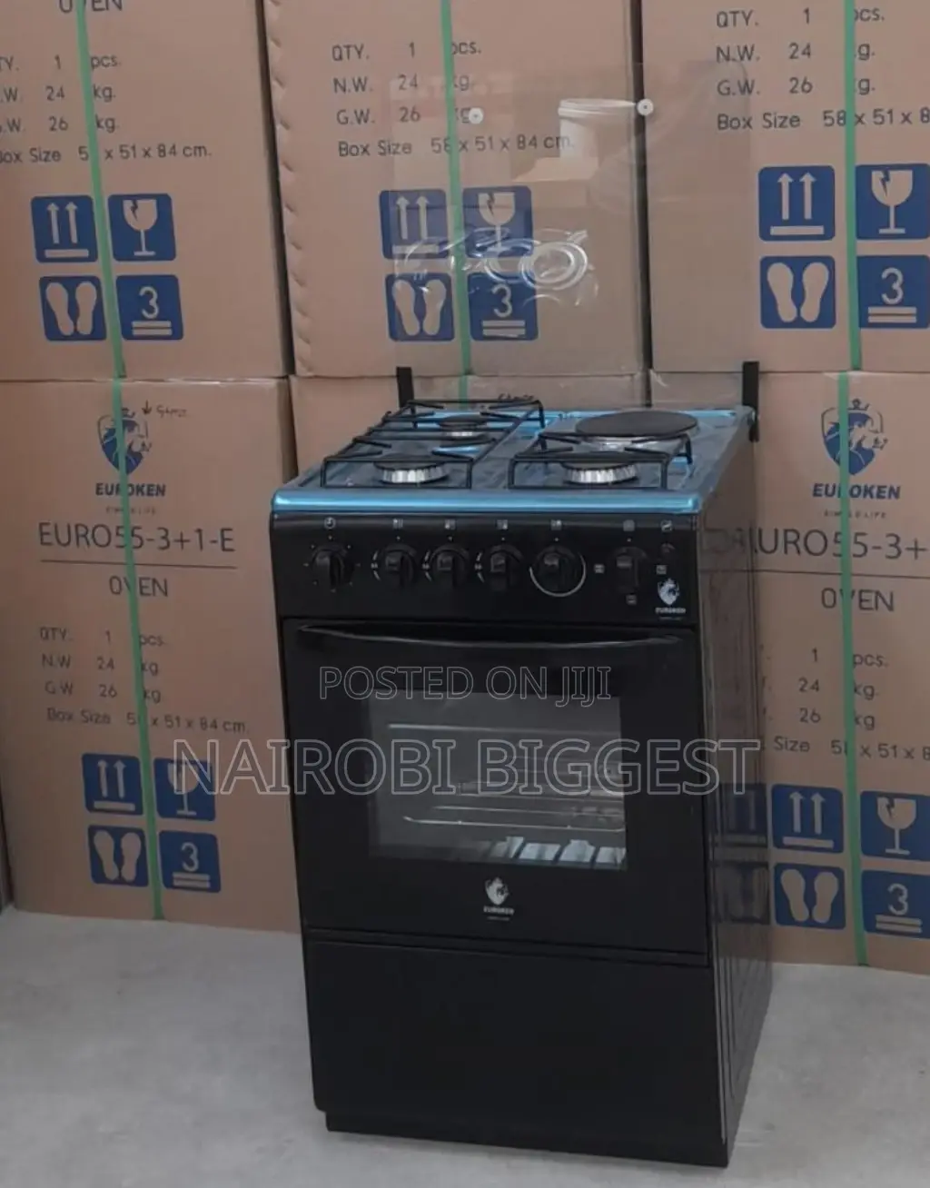 50×55 Euroken 3+1 Cooker With Electric Oven Cooker