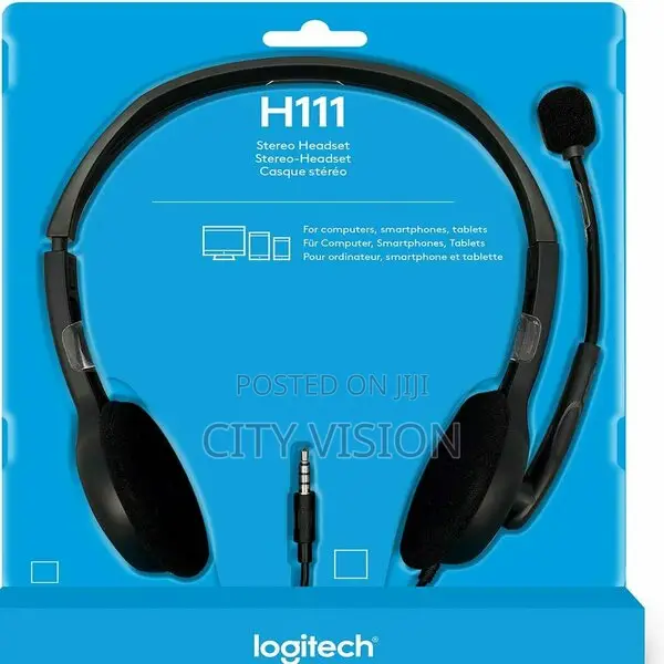 Logitech H111 Stereo Headset!! One Plug Logitech H111!!