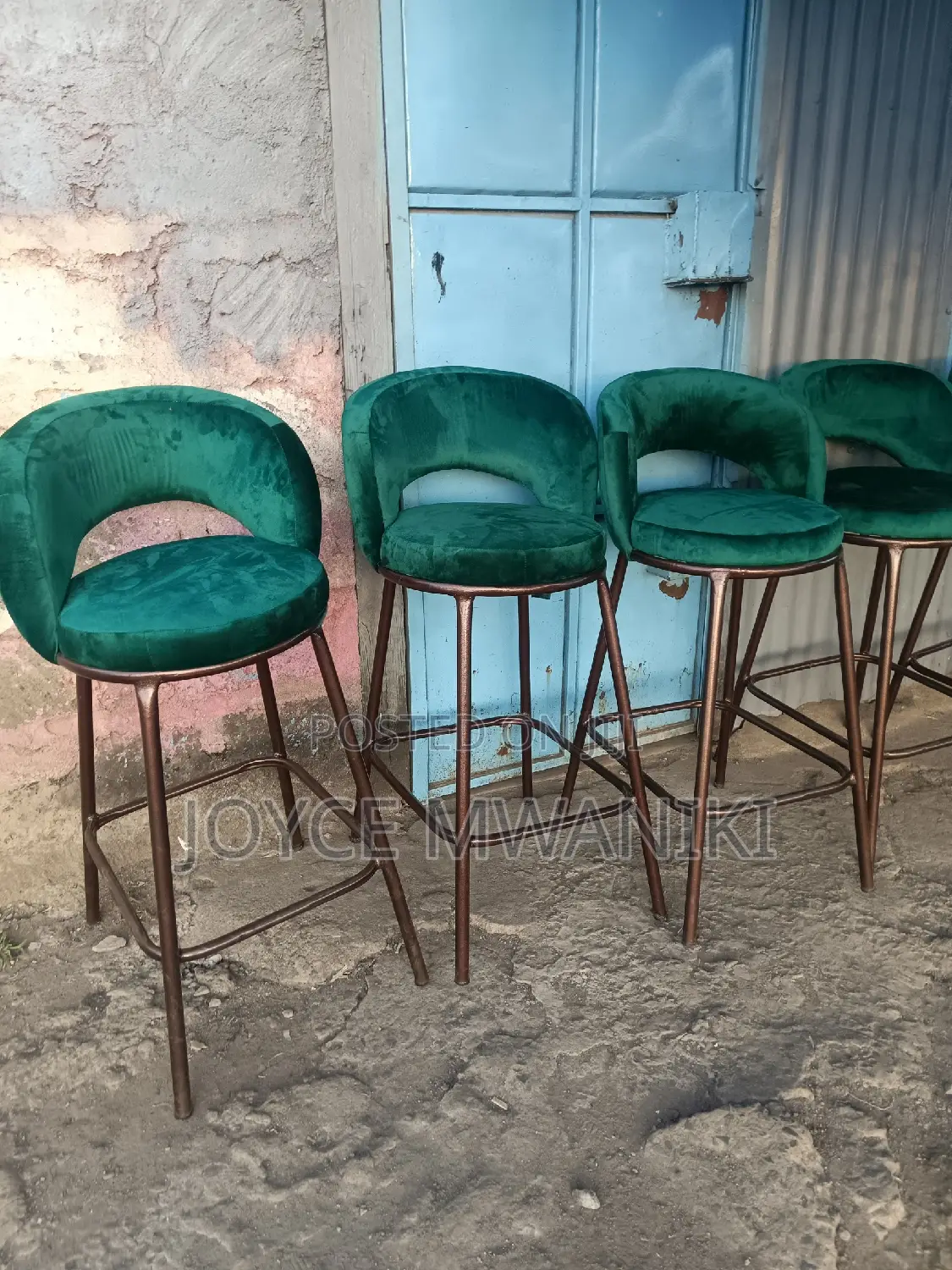 Unique Counter High Stools, Powder Coated