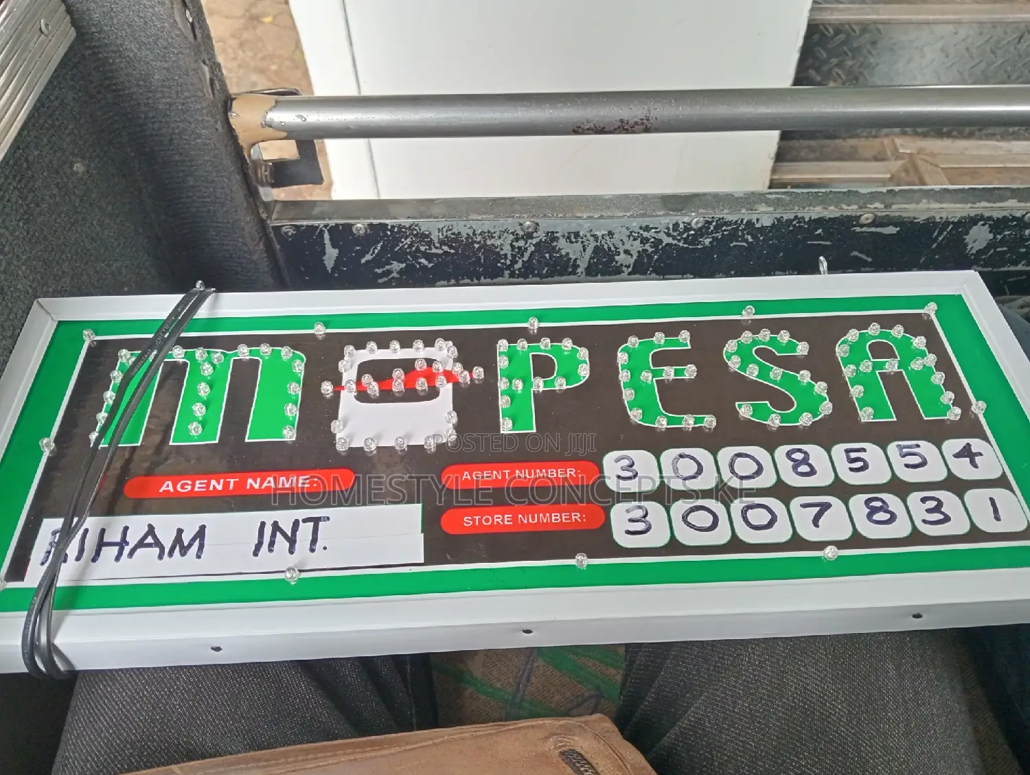 MPESA Sign With LED Lights