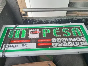 MPESA Sign With LED Lights