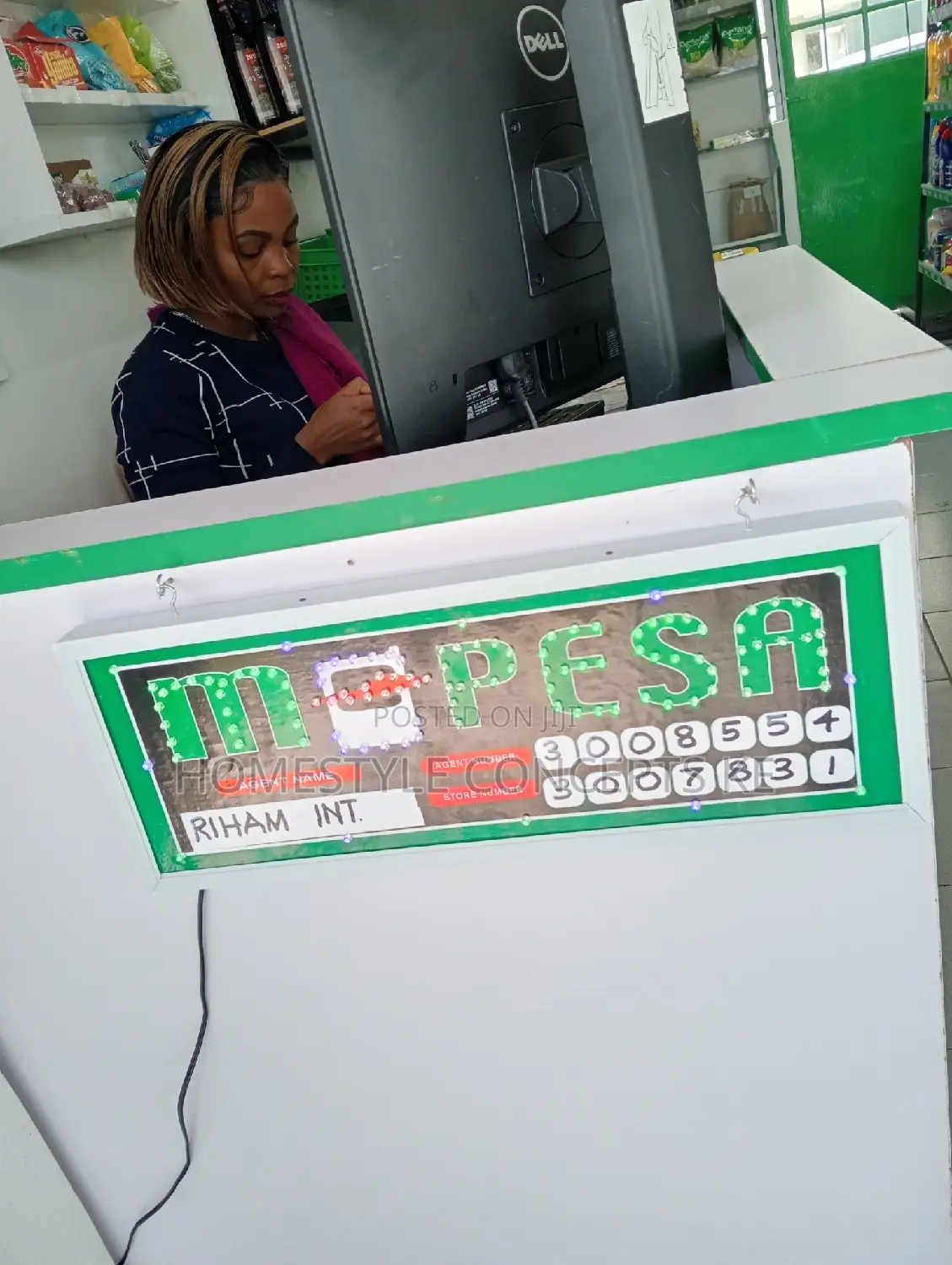 MPESA Sign With LED Lights