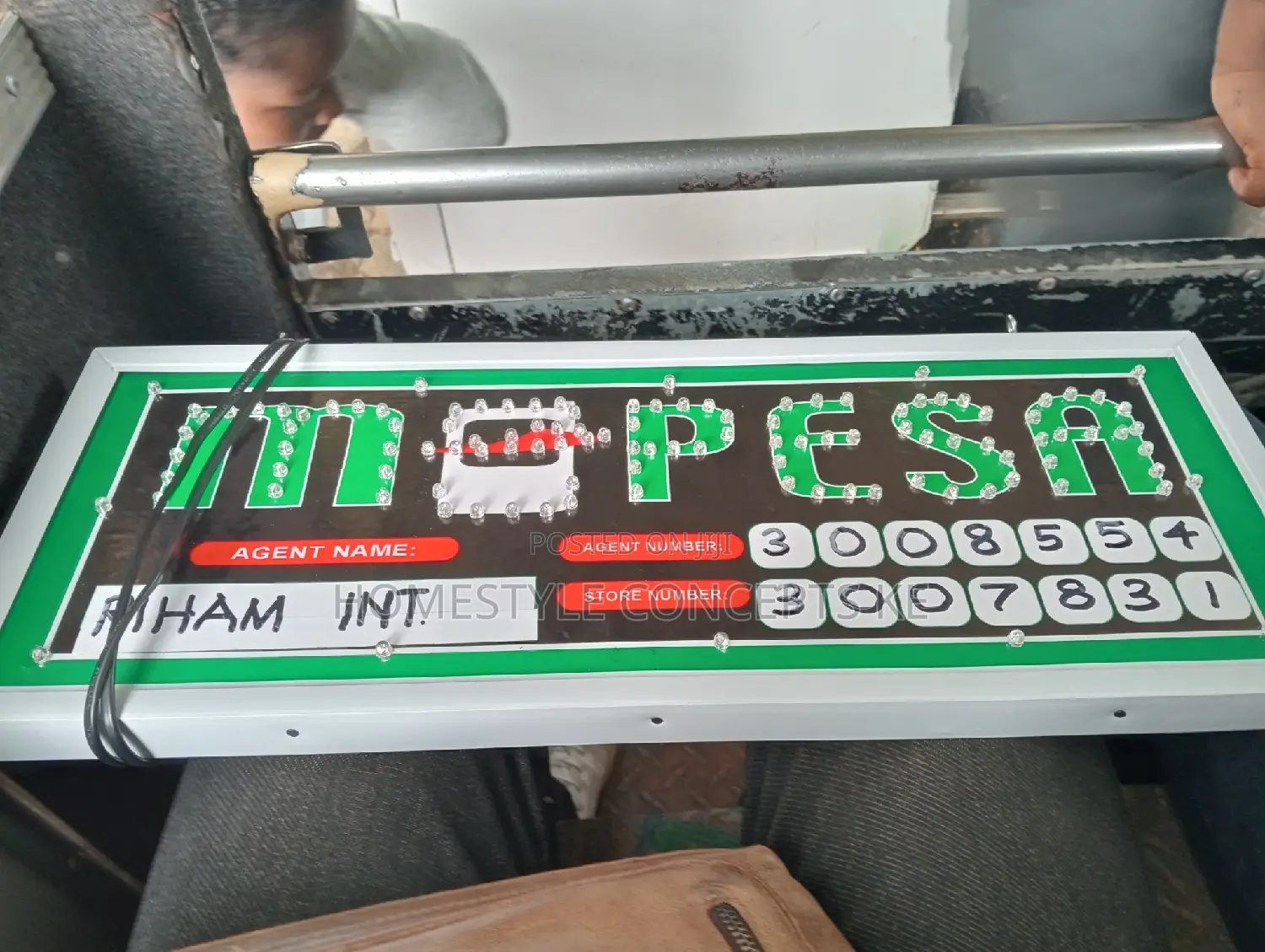 MPESA Sign With LED Lights