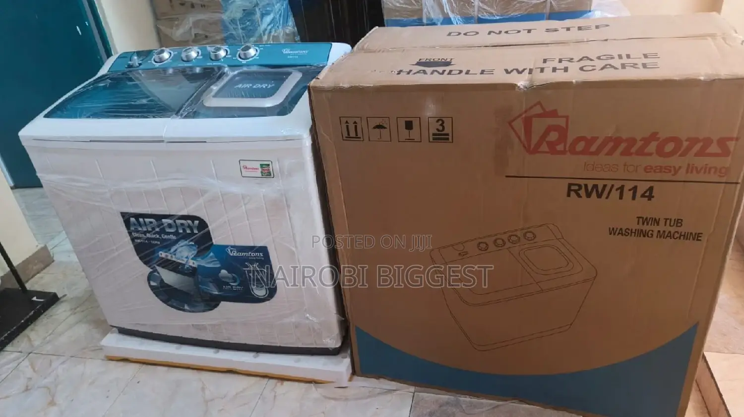 Ramtons 12kg  Twin Tub Washer-white Grey