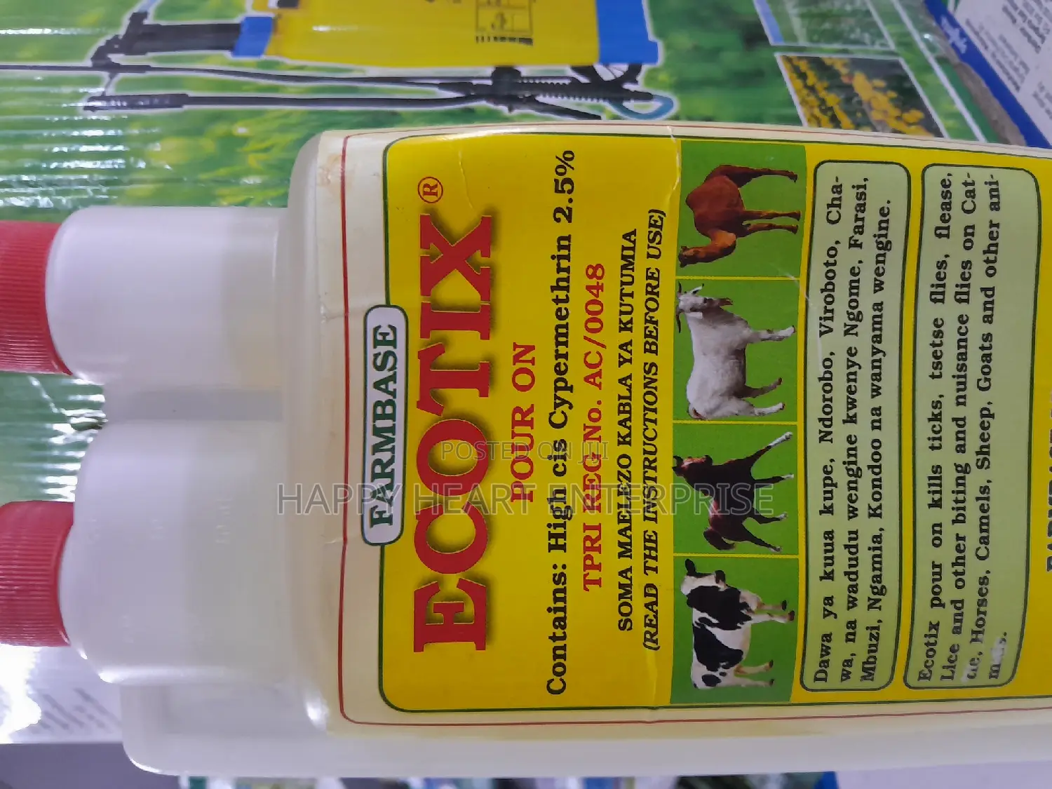 Ecotix Pour on Acaricides for All Cattles 1litre