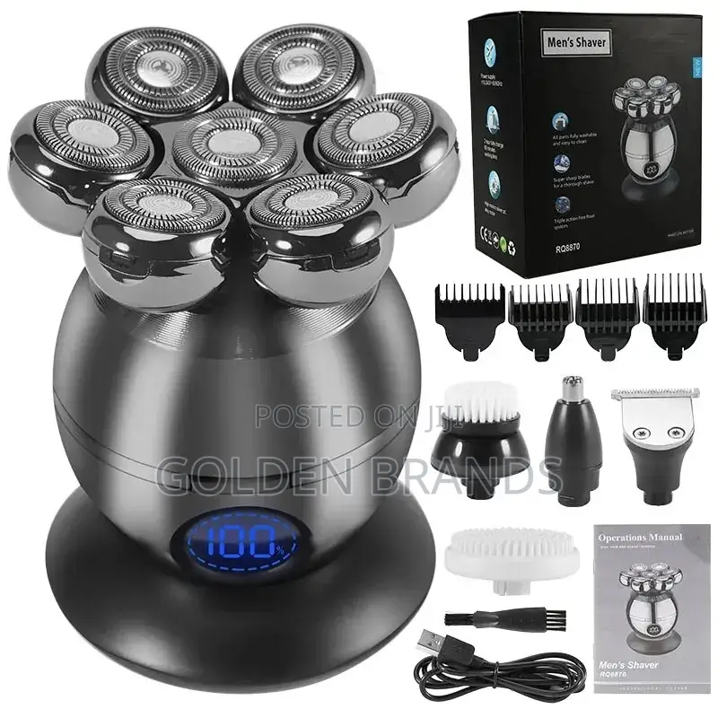 Premium 5 in 1 Electric Head Shaver for Bald Men 7d Floating
