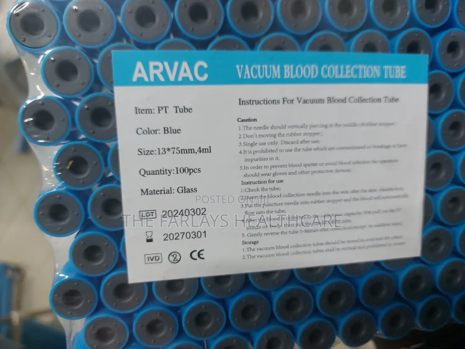 PT Tubes|| Blue Top|| Blue Blood Collection Tubes.