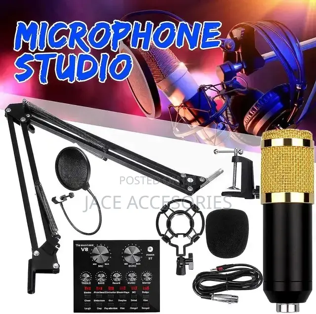 Bm800 Microphone Condenser Kit With V8 Soundcard