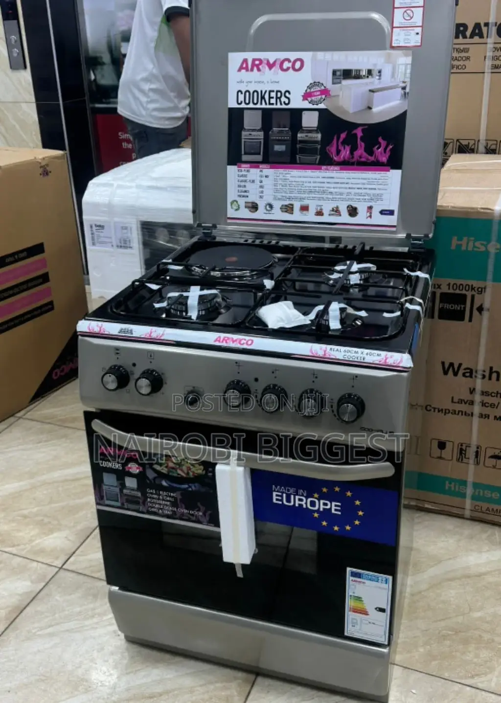 #Original Quality Amrco 3g +1e 60 by 60 Standing Cooker