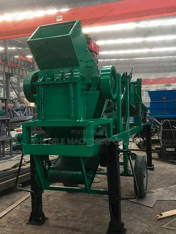 Small Mobile Diesel Glass Clay Coal Limestone Hammer Crusher