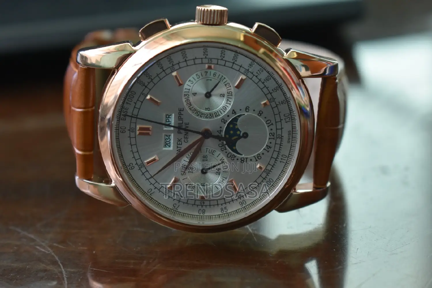 Patek Philippe Perpetual Calendar Rose Gold Brown Straps