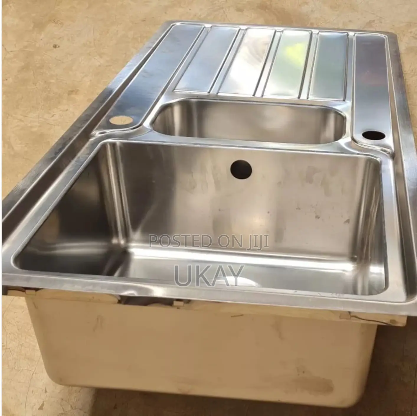 Uk-apollonia Stainless Steel 1.5 Bowl Sink Drainer.
