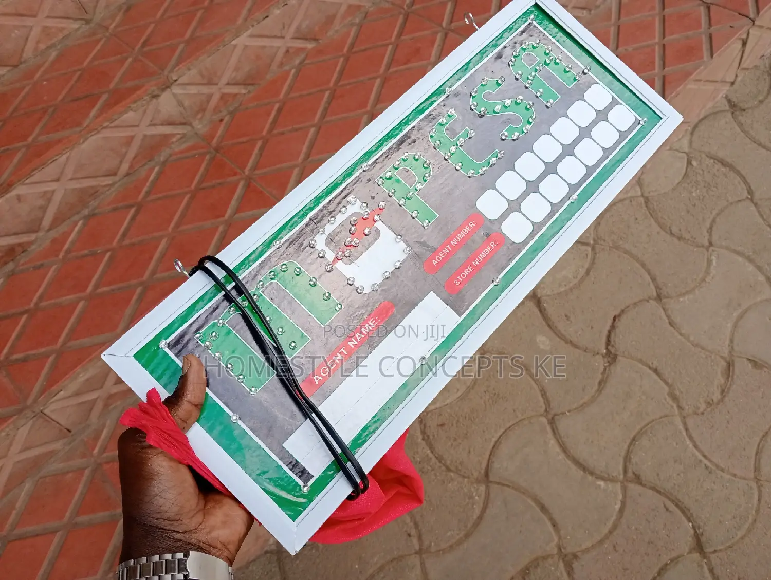 Modern New MPESA Sign With LED Lights