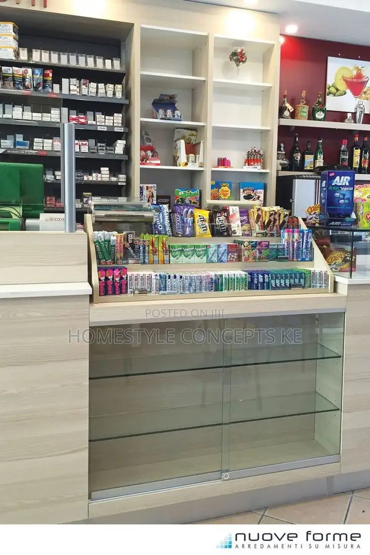 Shop Display Counter and Shelves Installation