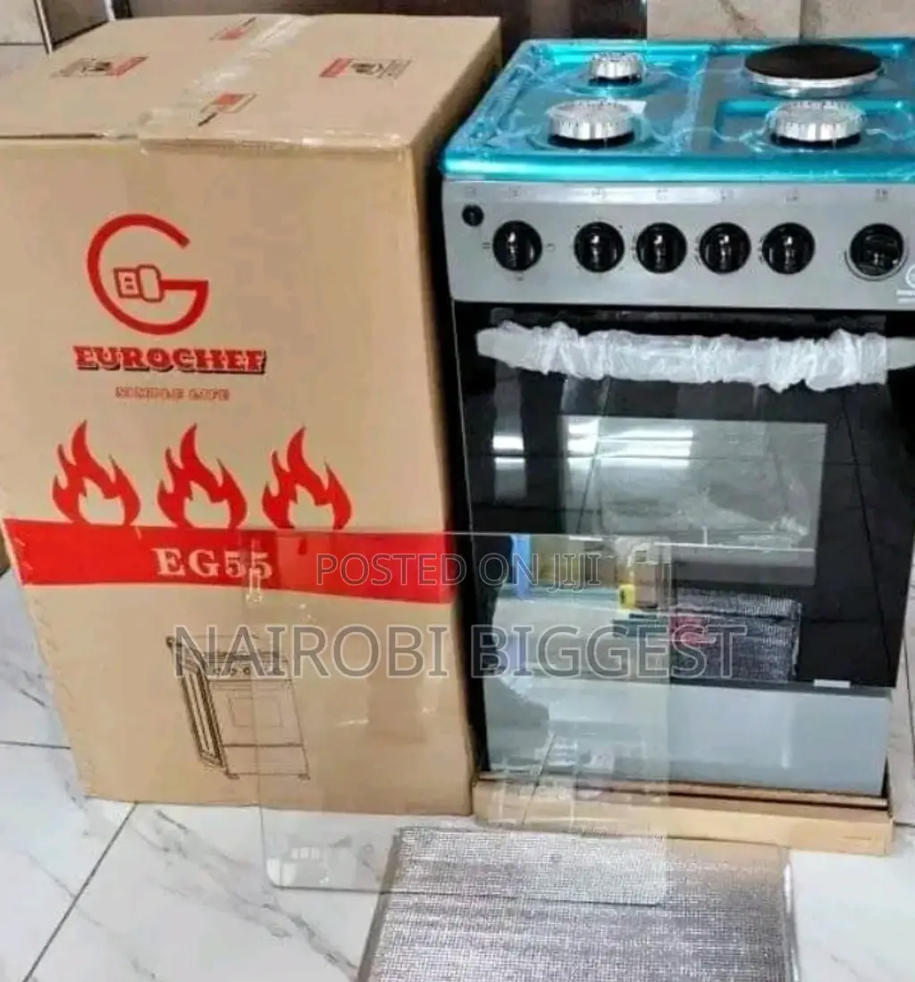3 Gas 1 Electric Hotplate Eurochef 60*65 Standing Cooker