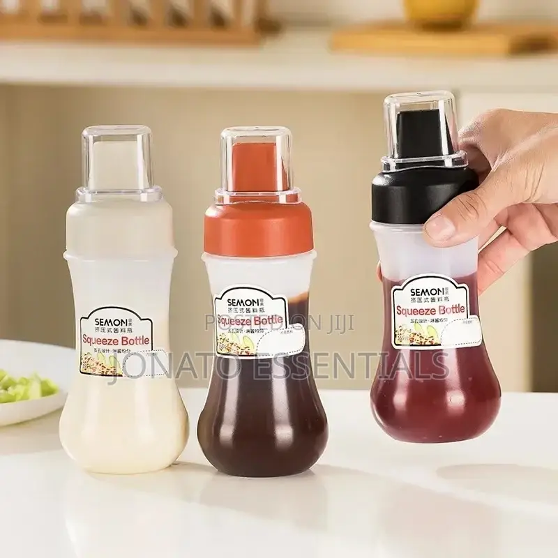 5 Hole Sauce Squeeze Bottle Condiment Dispenser for Kitchen