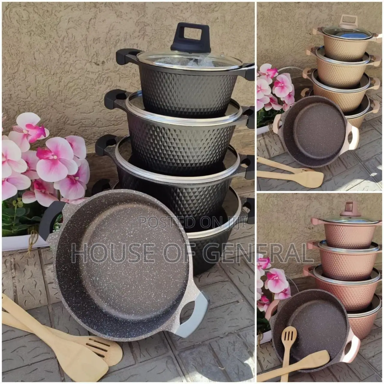 12 PCS Unique Granite Cookware Set