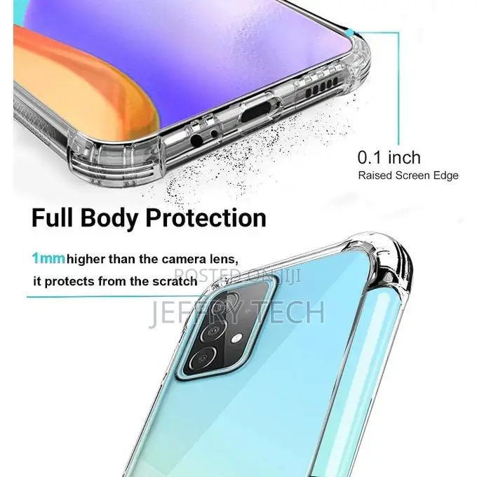 Samsung Galaxy A52 – Transparent Cover With Anti-Shock Corne