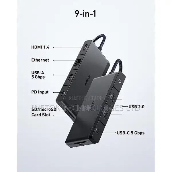 Anker 552 Usb-c Docking Hub 9-in-1 Hdmi With 100w Pd