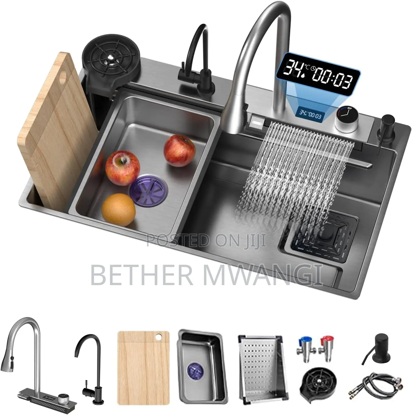 Multifunctional Anti Scratch LED Digital Display Sink