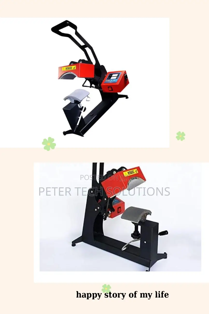 Cap Heatpress Machine Available.