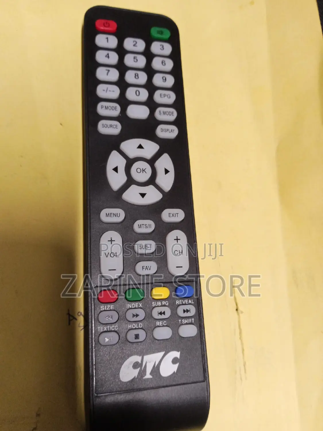 CTC Digital Tv Remote With White Buttons+ Free Batteries