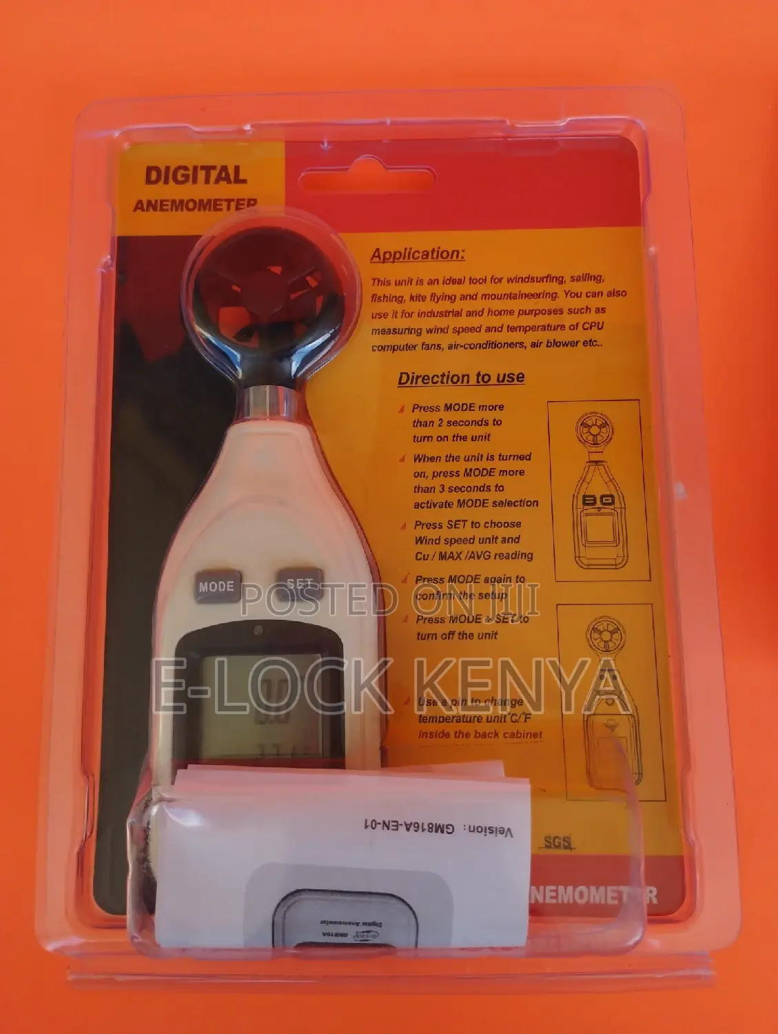 Benetech Digital Anenometer