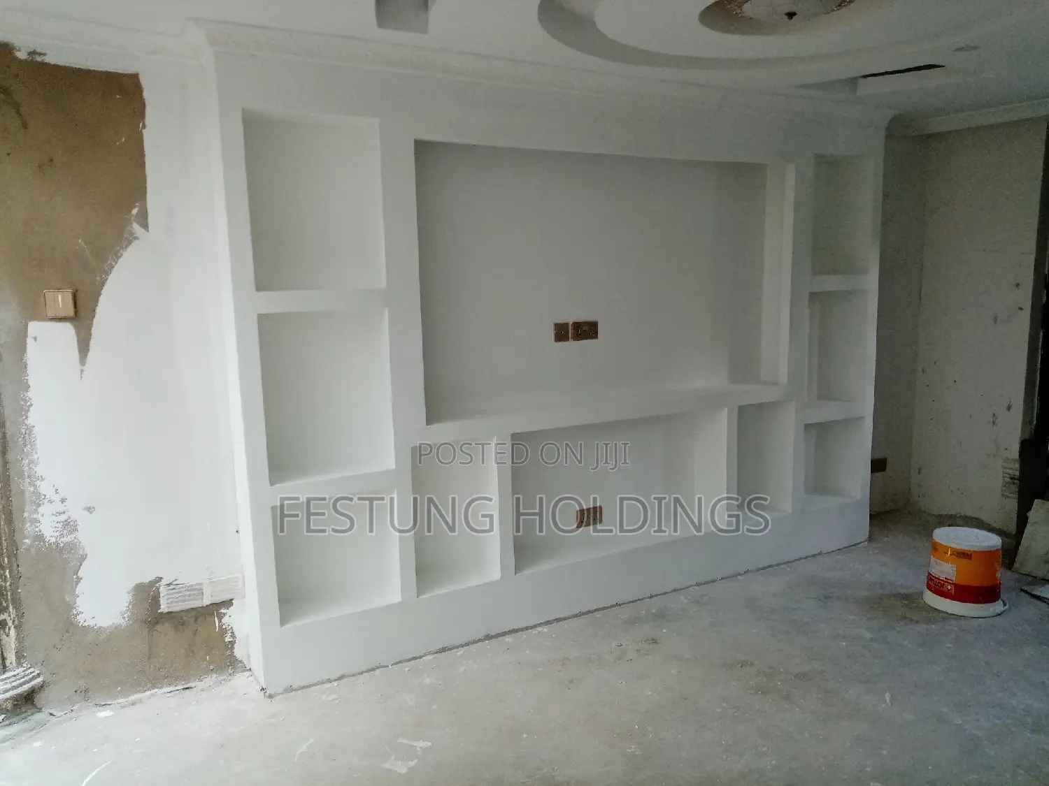 Gypsum TV Wall Unit