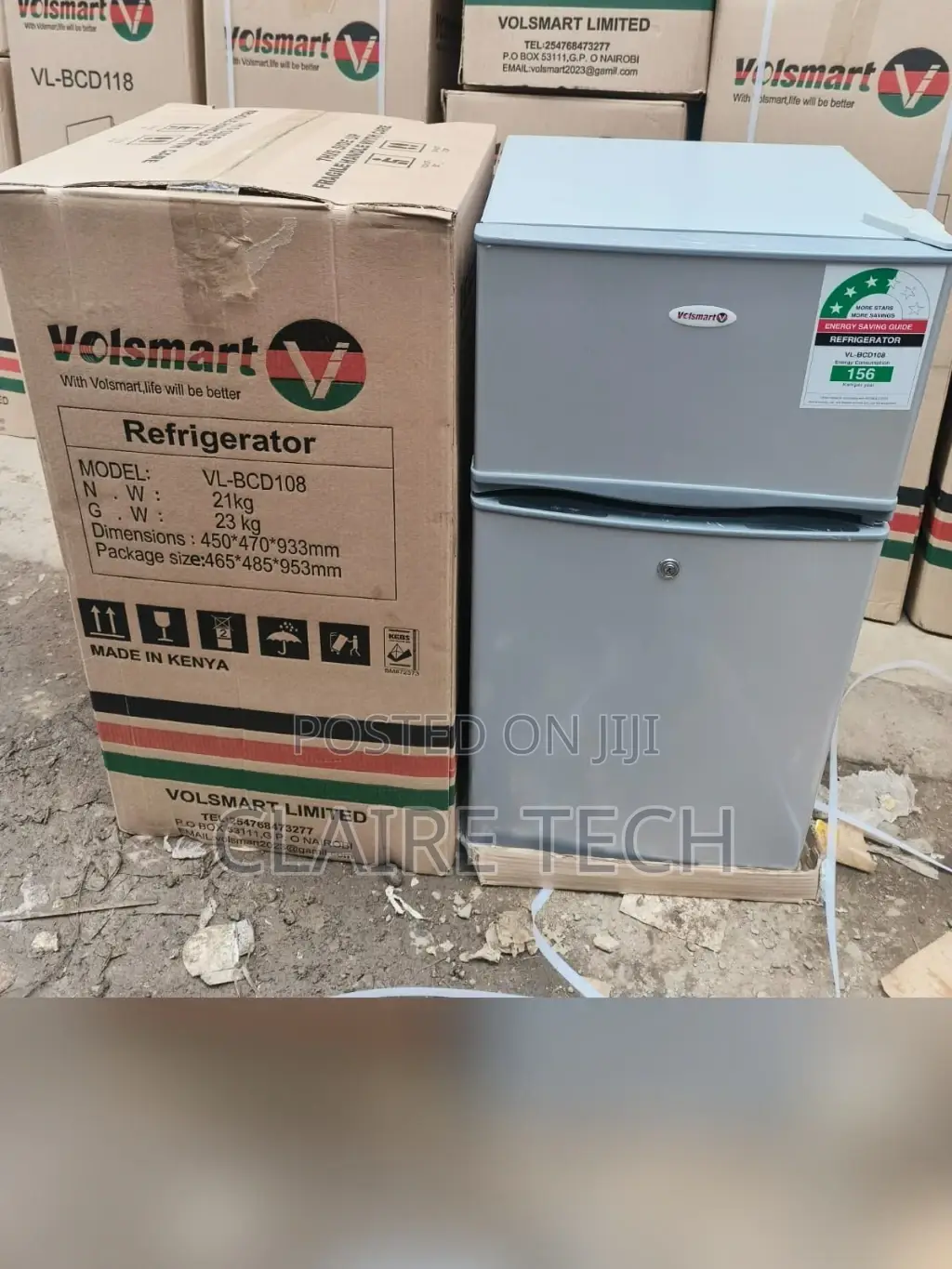 Volsmart 109 Litres Double Door Fridge VL-BCD108