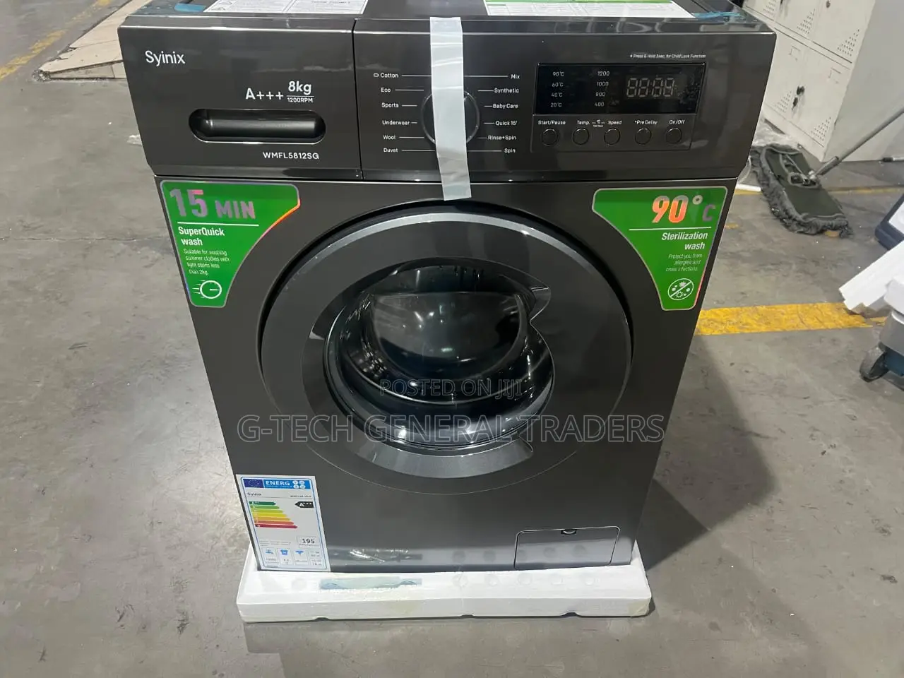 Washer!Syinix 8kg Front Load Fully Automatic Washing Machine