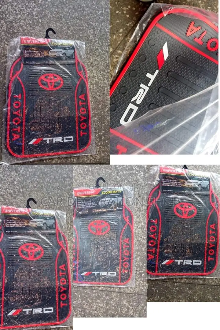 Toyota Red Logo Carpet Floor Mats 5pc Set