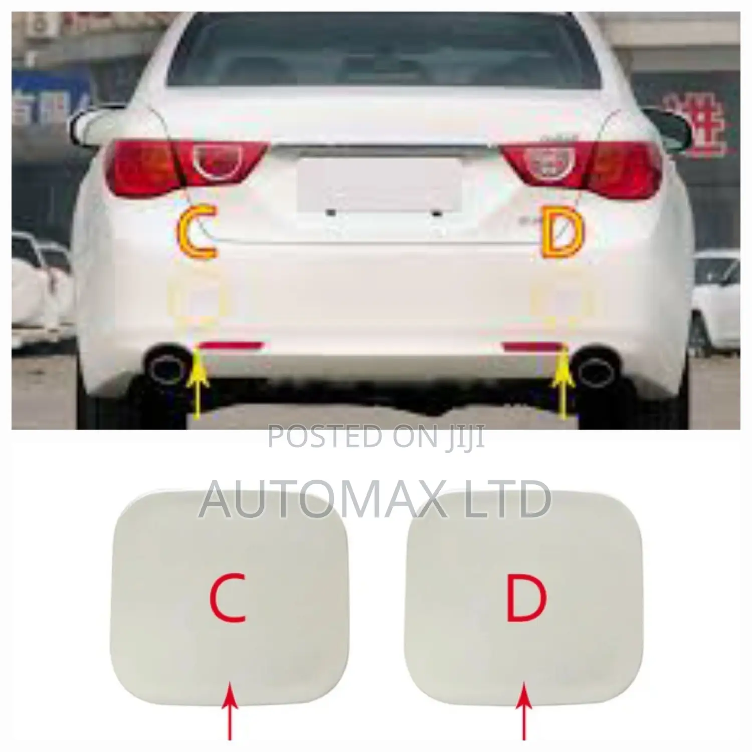 Toyota Mark X, GRX130, Rear Bumper Towing Hook Cap Cover