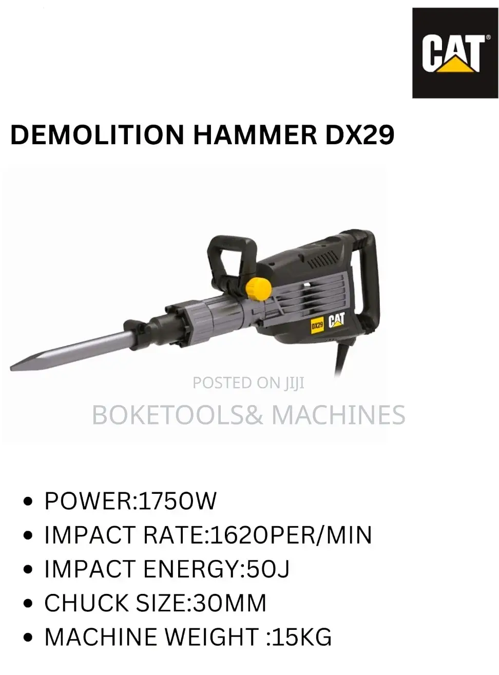 CAT Demolition Hammer Drill Dx29 1750watts