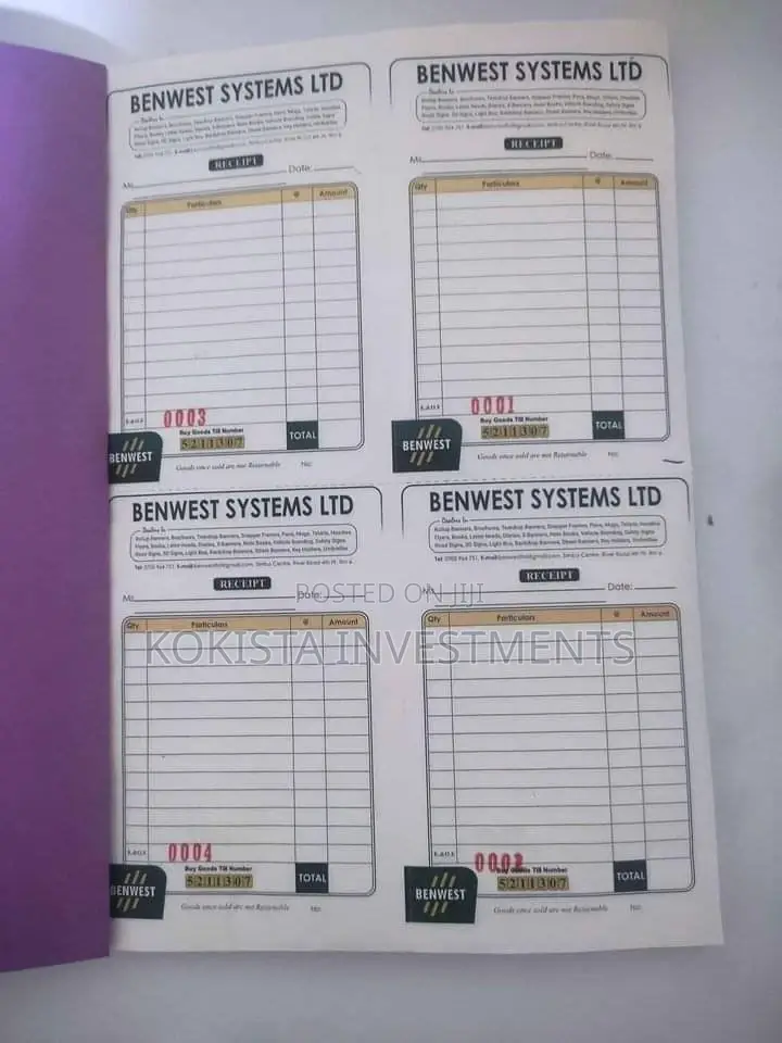 Receipt Books